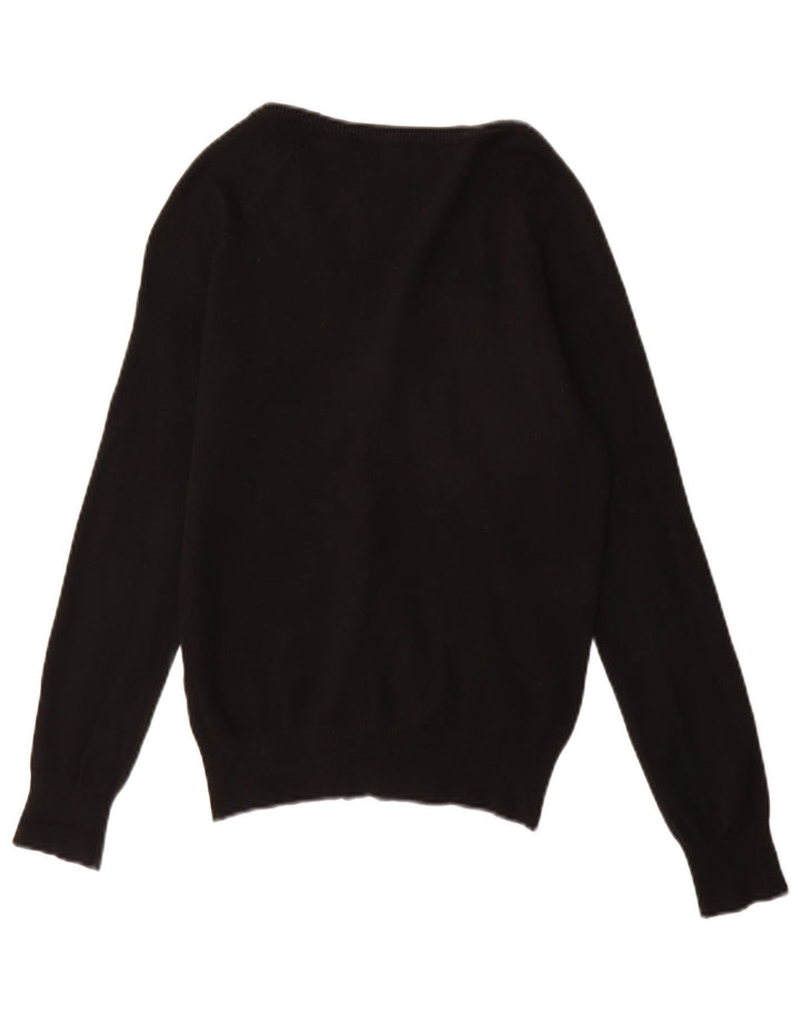 Maglione cardigan da donna Zara UK 12 cotone nero medio