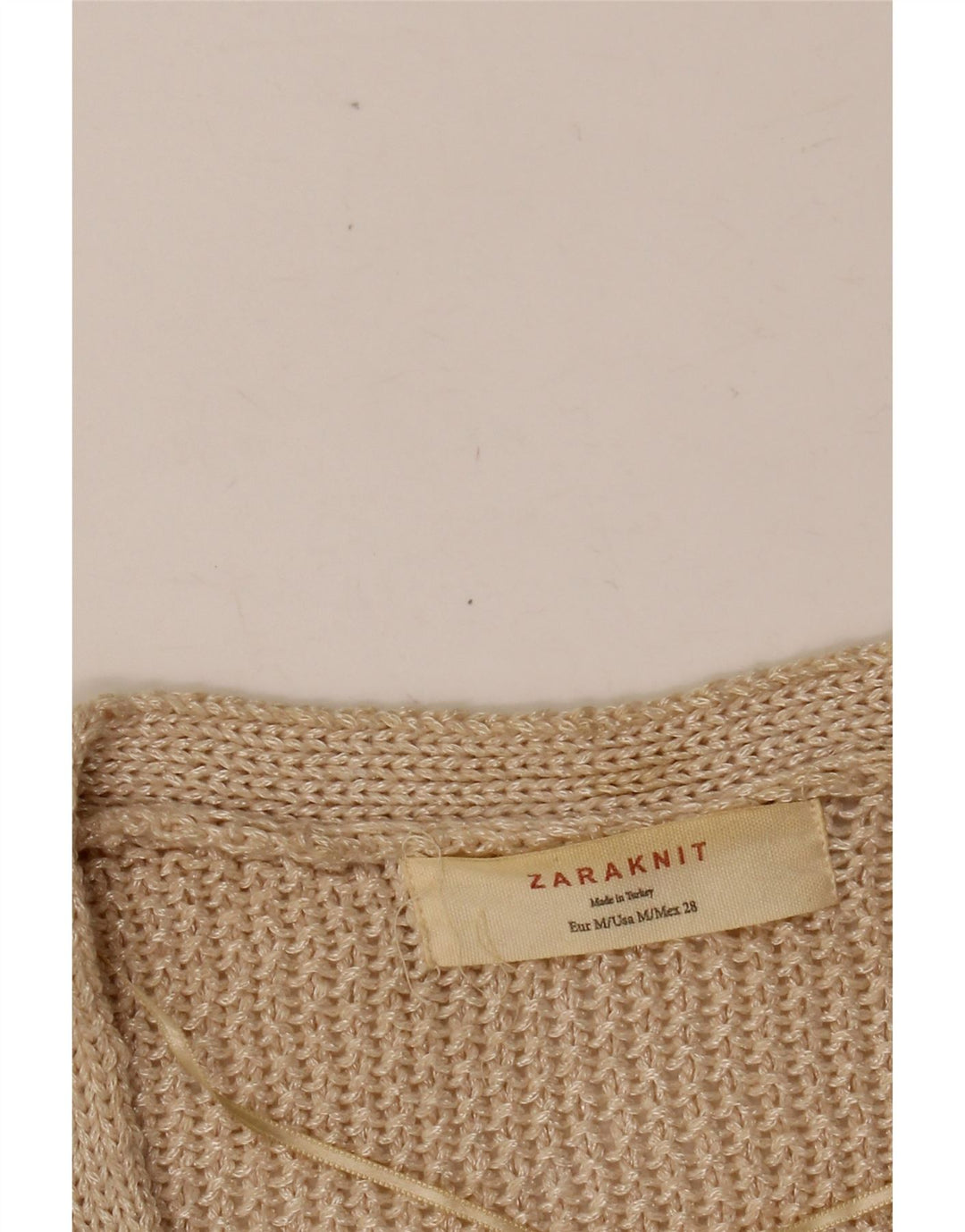 Maglione cardigan con maniche a 3/4 ZARA da donna UK 12 Beige medio