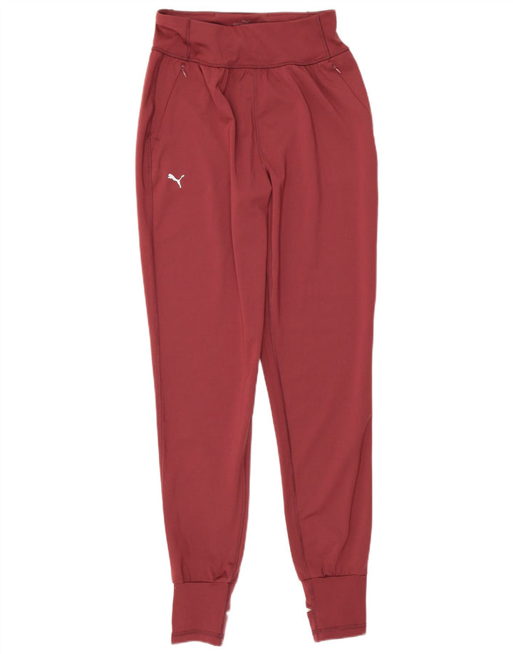 Pantaloni da tuta da donna Puma Joggers UK 8 Small Borgogna Poliestere