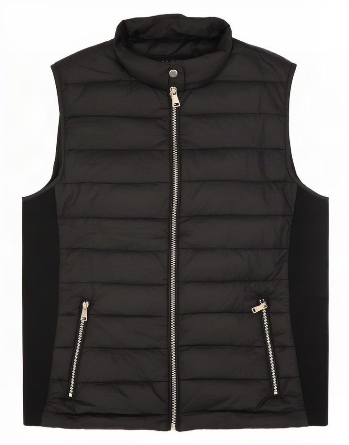 Gilet imbottito da donna Zara UK 12 medio nero poliestere