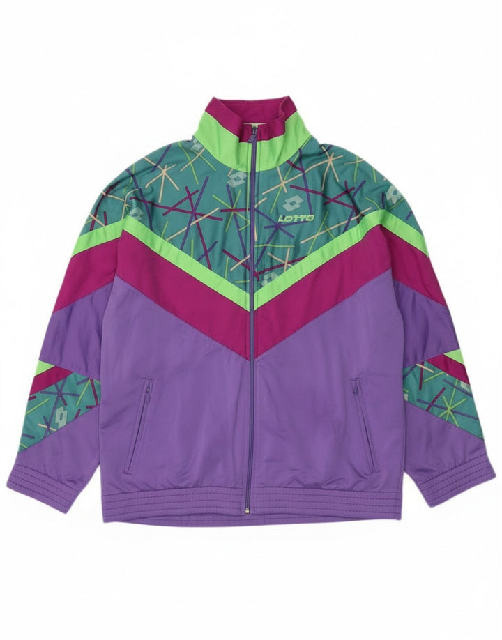 Giacca da tuta oversize da donna Lotto UK 14 Blocco colore viola medio