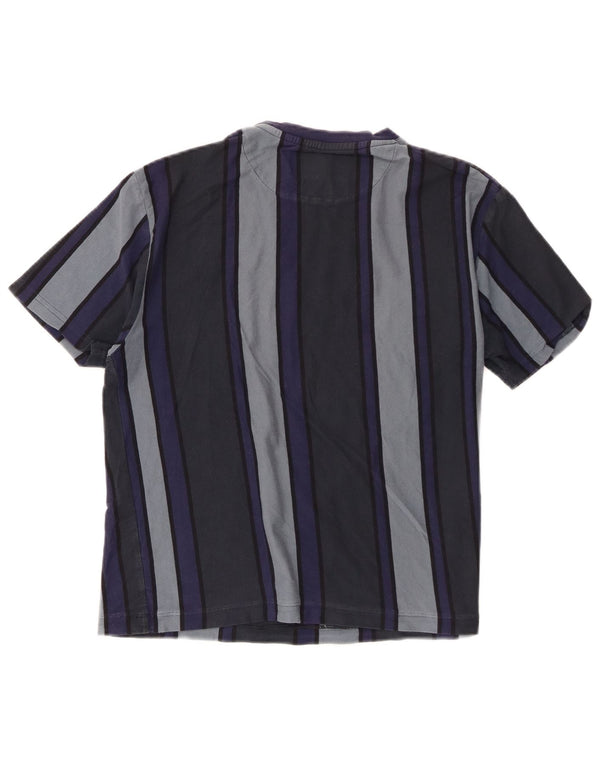 Lyle & Scott T-shirt oversize squadrata da donna Top UK 6 XS Blu navy a righe