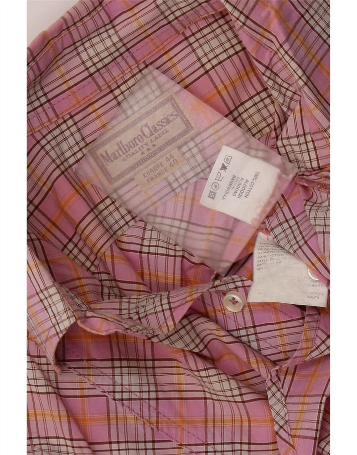 Camicia da donna Marlboro Classics EU 40 cotone scozzese rosa medio
