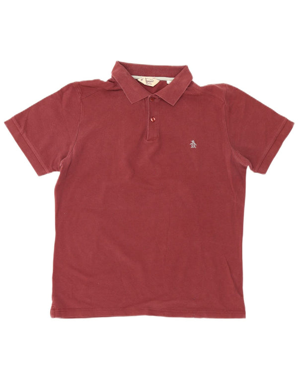 Polo Penguin Heritage da uomo slim fit XL in cotone bordeaux