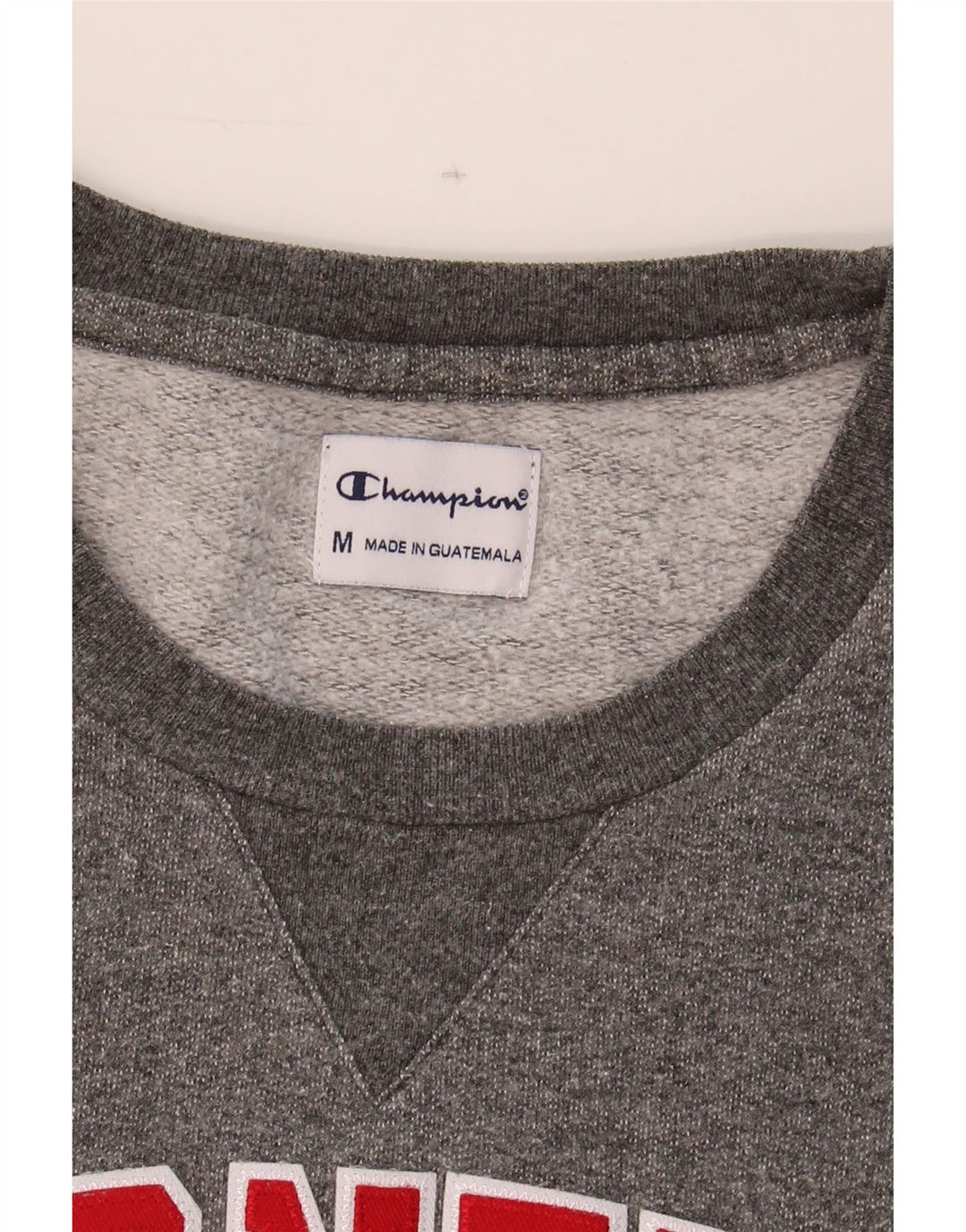 CHAMPION Womens Graphic Sweatshirt Jumper UK 12 Medium Grey Vintage Champion and Second-Hand Champion from Messina Hembry 