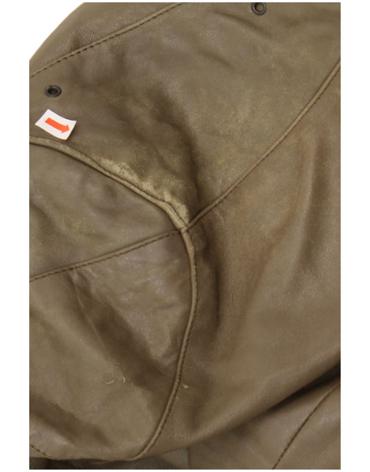 Giacca in pelle da uomo VINTAGE IT 56 3XL Pelle marrone