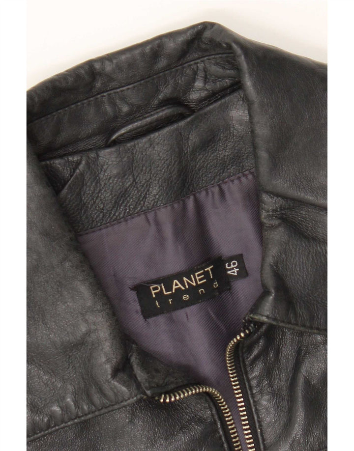 Giacca in pelle da uomo Planet IT 46 piccola in pelle nera