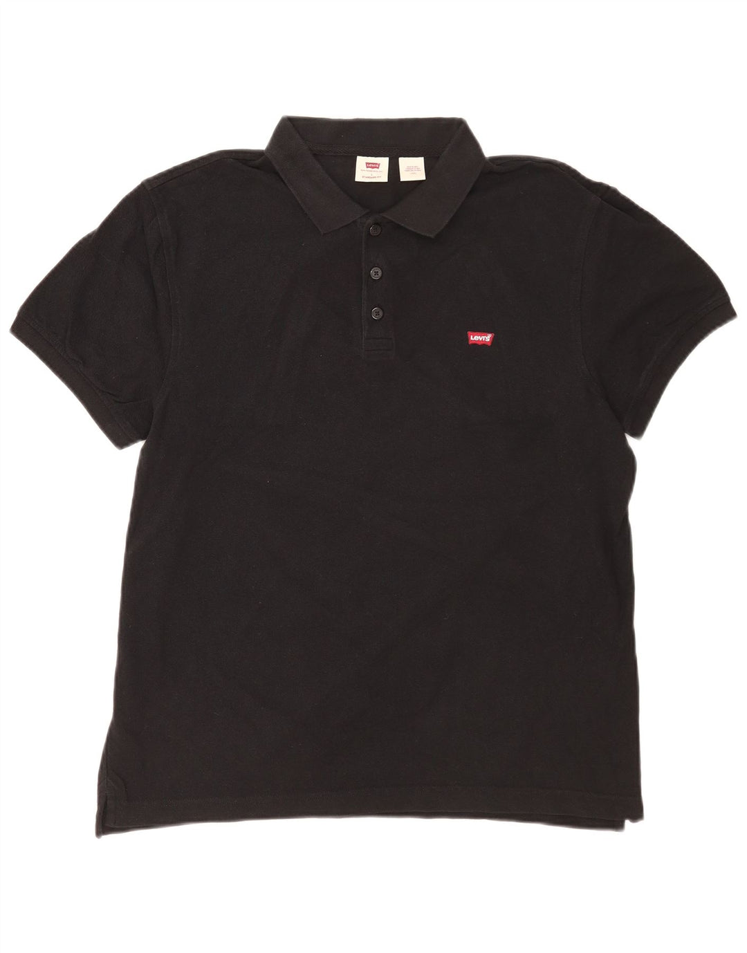 Polo Levi's da uomo vestibilità standard, taglia grande, in cotone nero