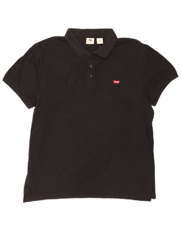 Polo Levi's da uomo vestibilità standard, taglia grande, in cotone nero