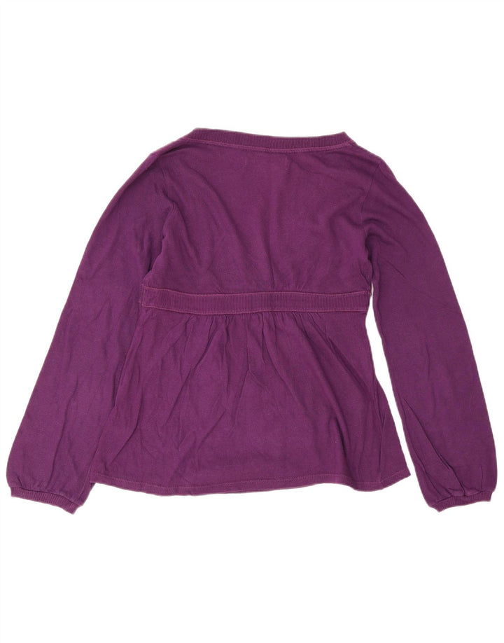 Top Zara da donna a maniche lunghe UK 14 grande cotone viola