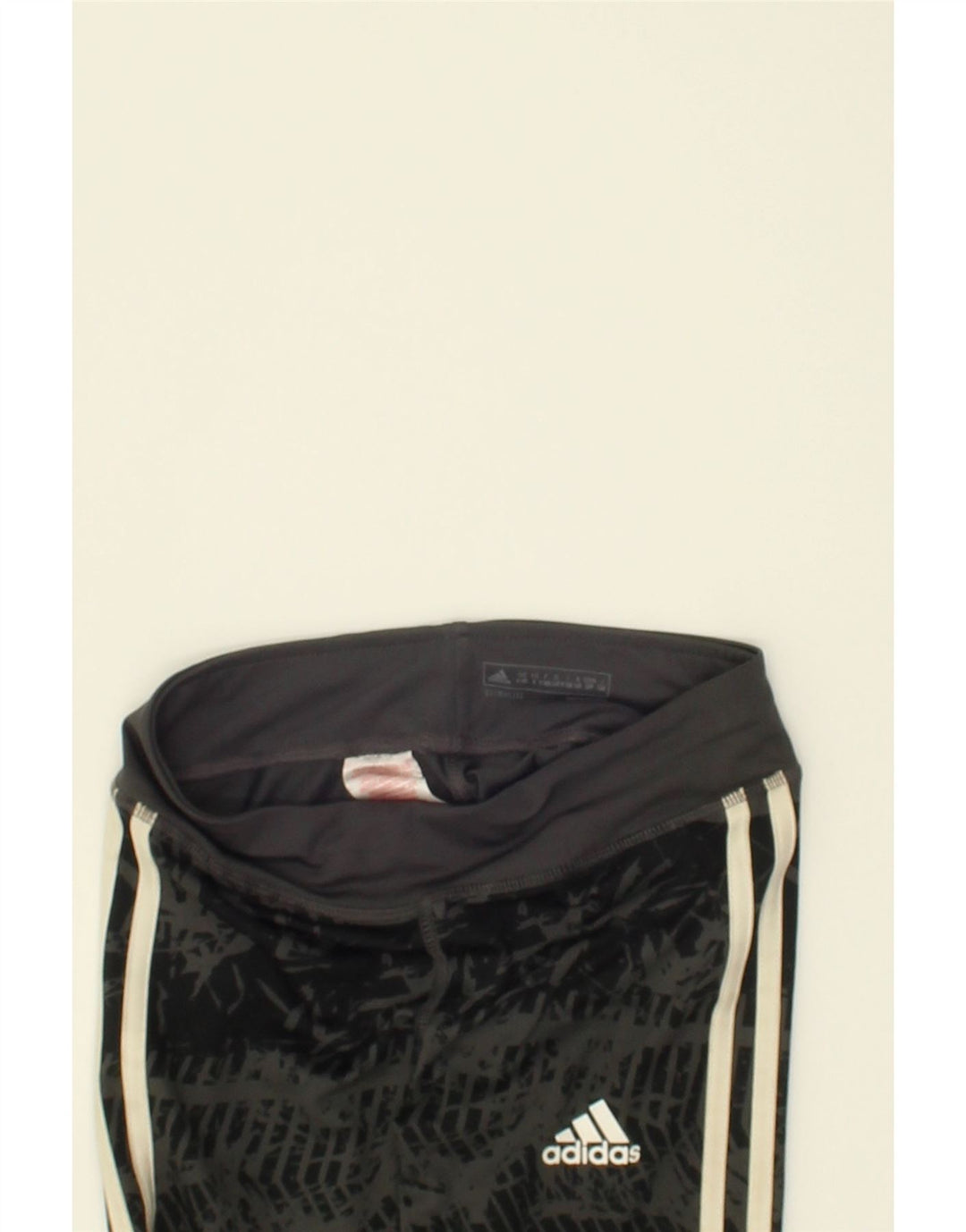 ADIDAS Girls Climalite Abstract Pattern Leggings 9-10 Years Grey Polyester | Vintage Adidas | Thrift | Second-Hand Adidas | Used Clothing | Messina Hembry 