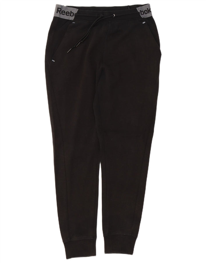 REEBOK Pantaloni da tuta con grafica da uomo Joggers Medium Black Colourblock