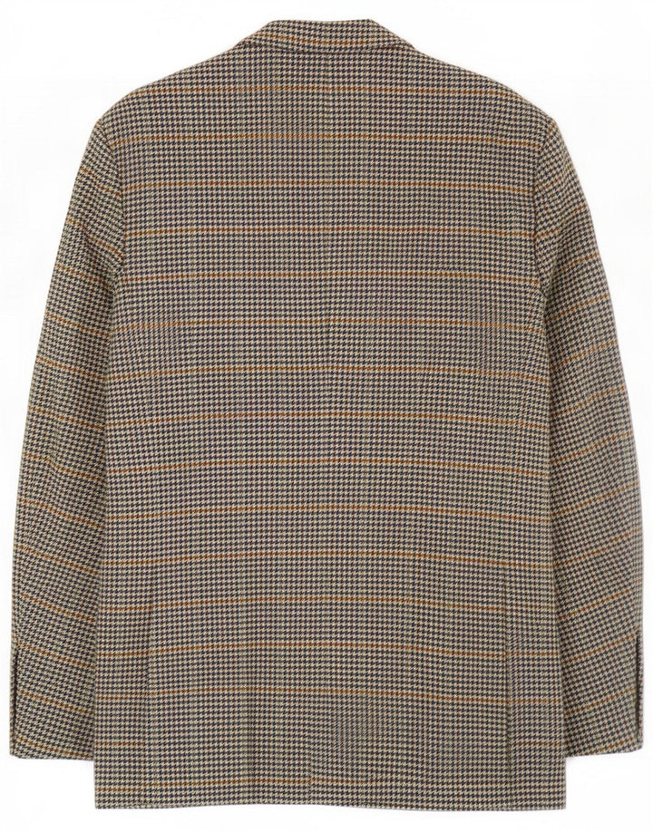 Burberrys Giacca blazer da uomo a 1 bottone IT 50 Large blu pied de poule in lana