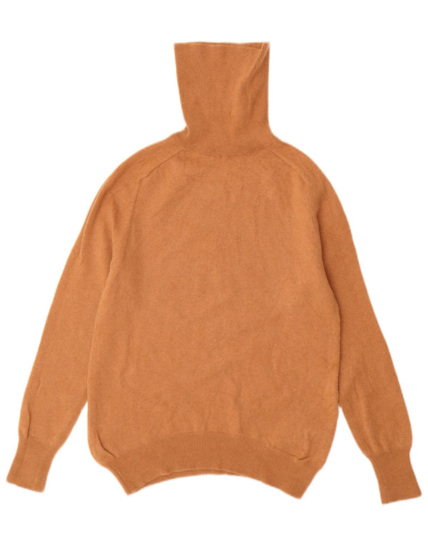 ZARA Maglione da Donna con Collo Alto e Maglione UK 12 Lana Marrone Medio