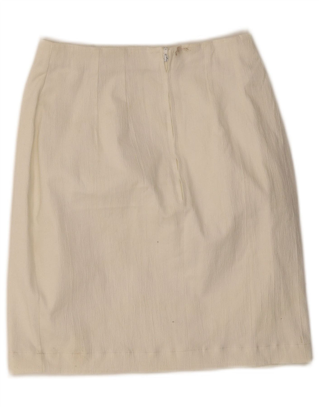 Mini gonna a tubino da donna Marks & Spencer UK 10 piccola W25 poliestere bianco