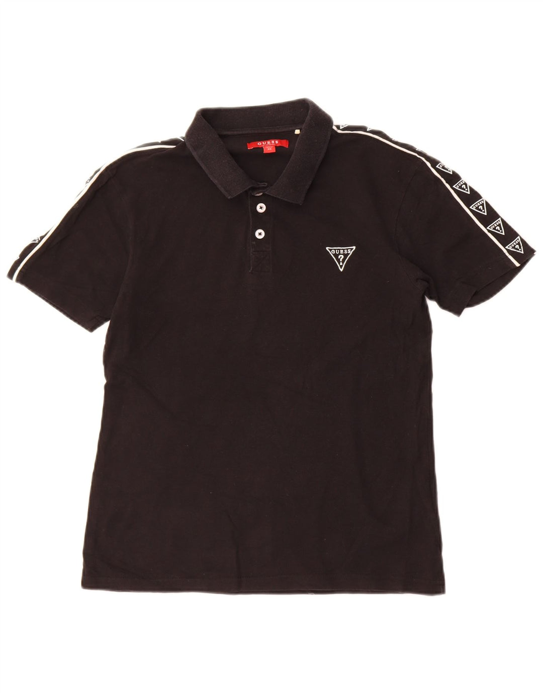 Polo grafica da uomo Guess XS in cotone nero