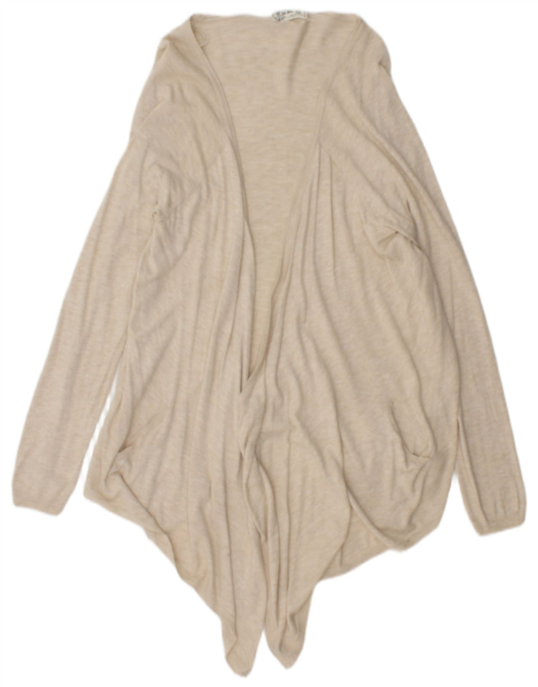 Maglione cardigan aperto lungo da donna Fat Face UK 14 Beige medio screziato