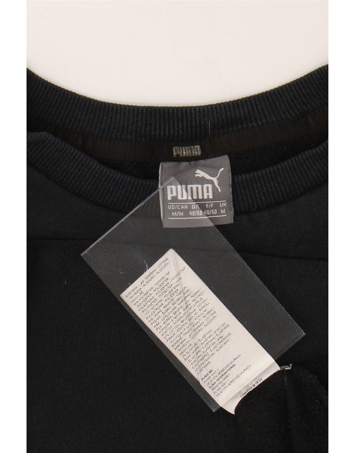 Felpa grafica da uomo PUMA, maglione medio, cotone nero