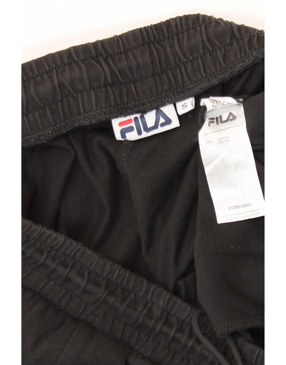 Pantaloncini sportivi grafici da uomo Fila piccoli in cotone nero
