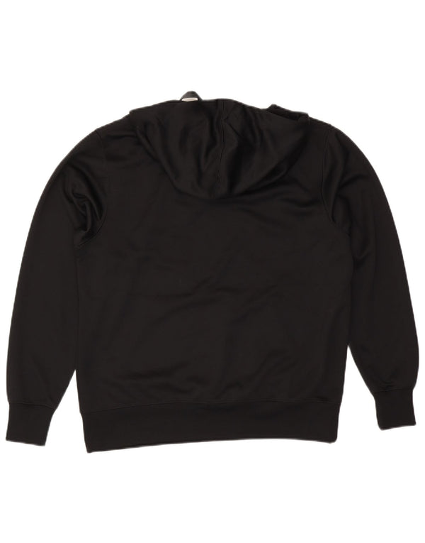 Felpa con cappuccio Nike da donna, vestibilità ampia, grafica, UK 10, piccola, poliestere nero