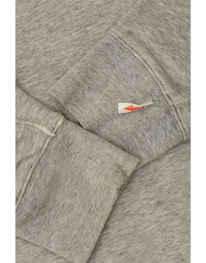 Levi's Mens Graphic Hoodie Jumper Small Grey Flecked Cotton