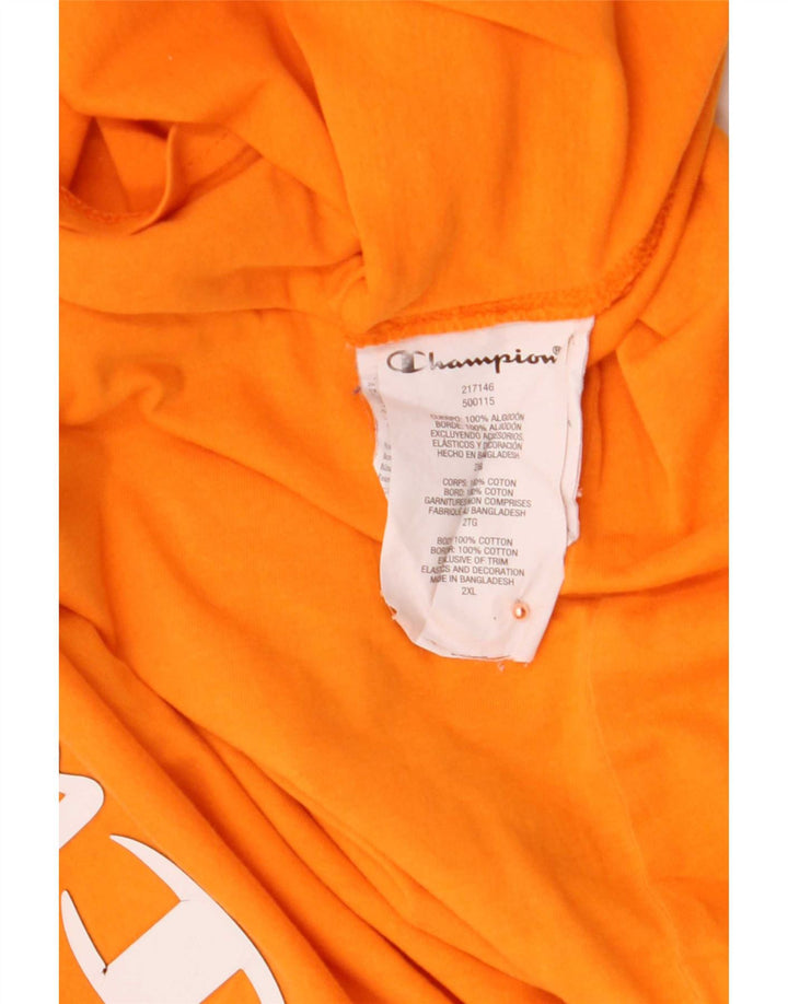 T-shirt grafica da uomo Champion Top 2XL cotone arancione