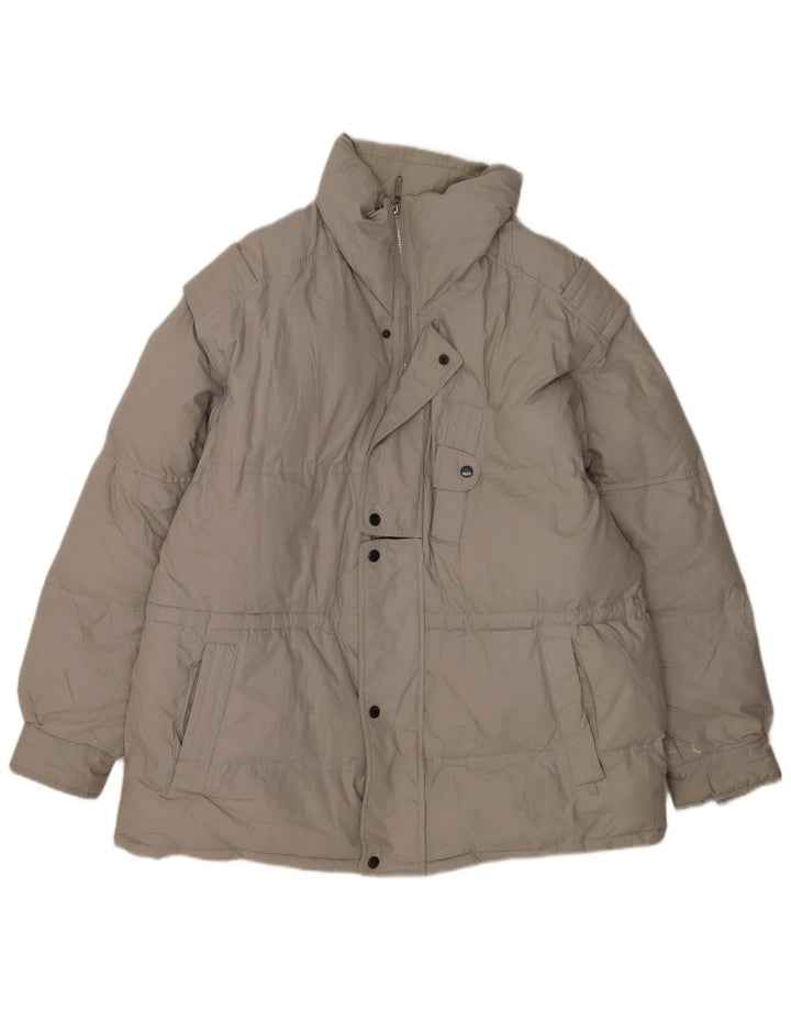 Giacca imbottita da uomo vintage UK 44 2XL Cotone grigio