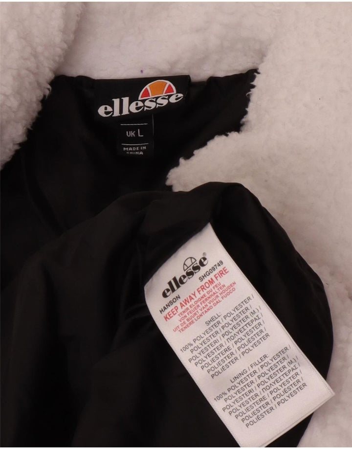 Giacca imbottita in pile da donna Ellesse UK 14 Large White Poliestere Sports
