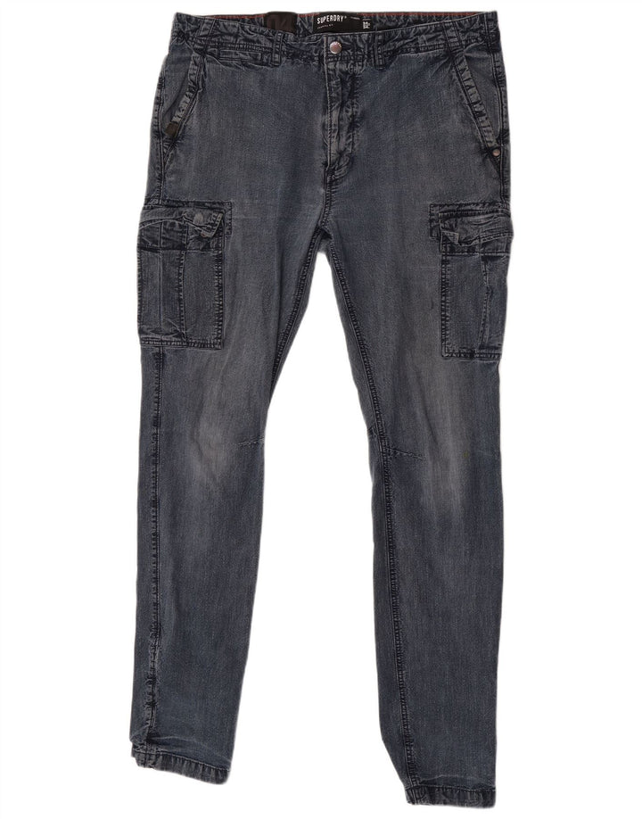 Jeans skinny cargo da uomo Superdry W34 L34 cotone blu