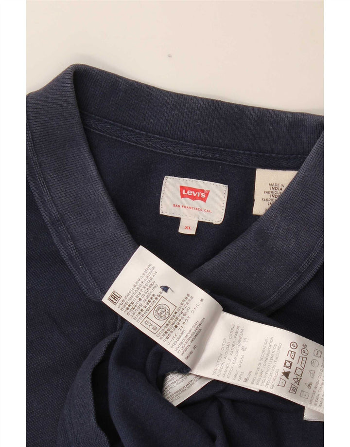 Polo Levi's da uomo XL in cotone blu navy