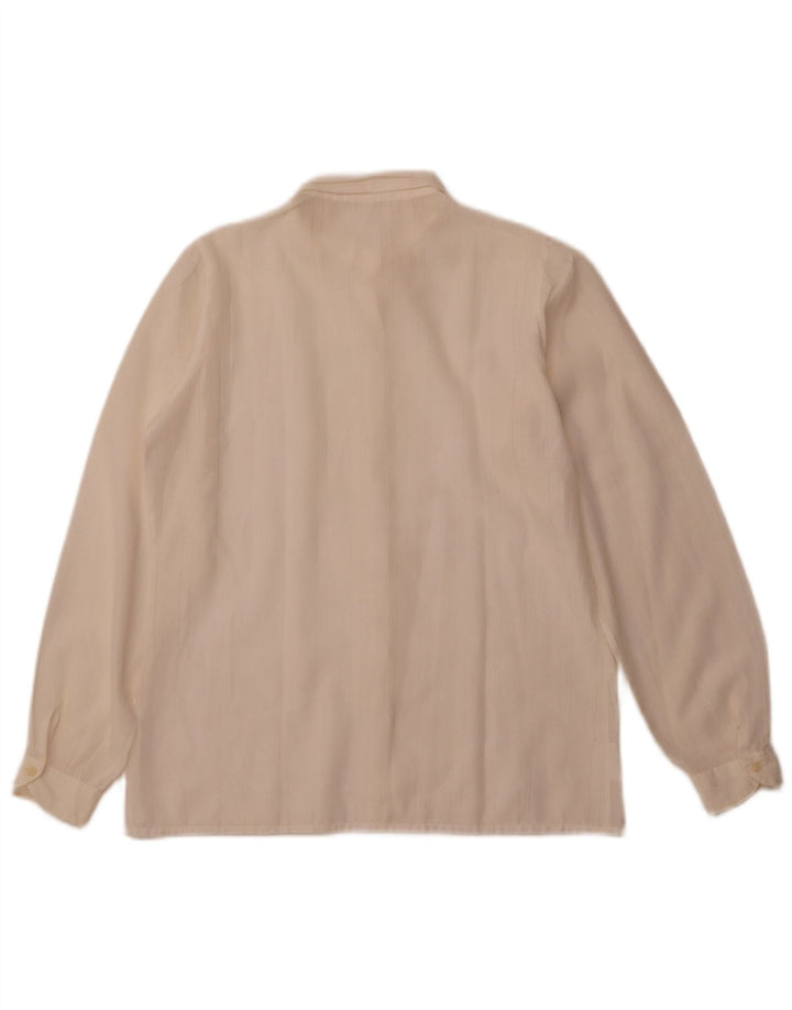 Camicetta da donna VINTAGE IT 42 medio a righe bianco sporco