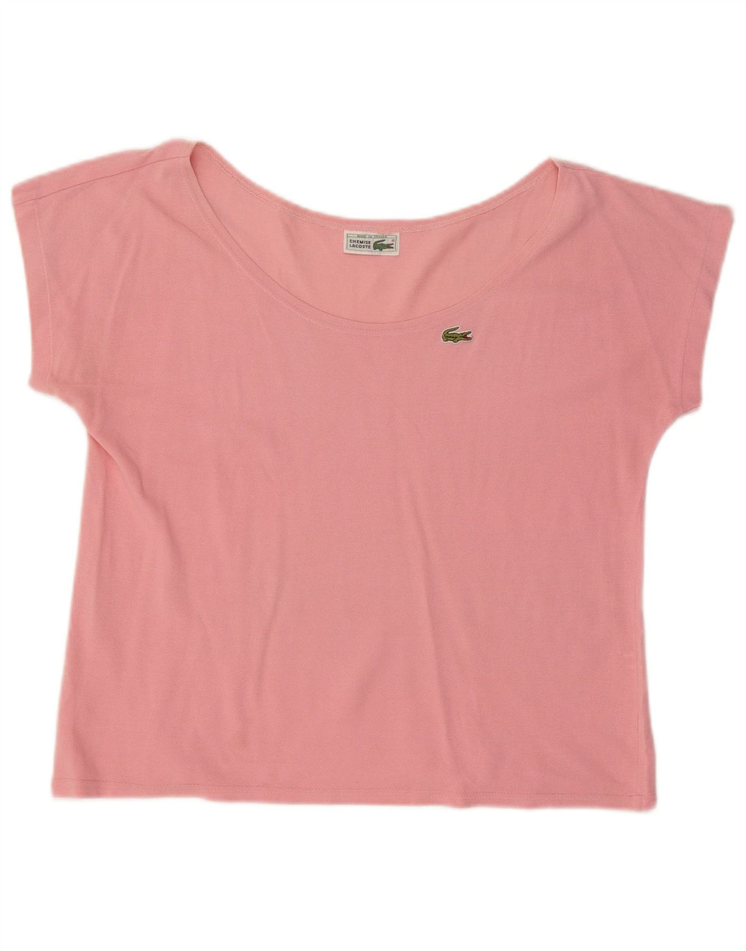T-shirt corta da donna LACOSTE UK 16 grande rosa