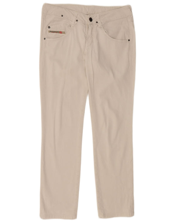Pantaloni casual slim da donna DIESEL W28 L27 cotone bianco