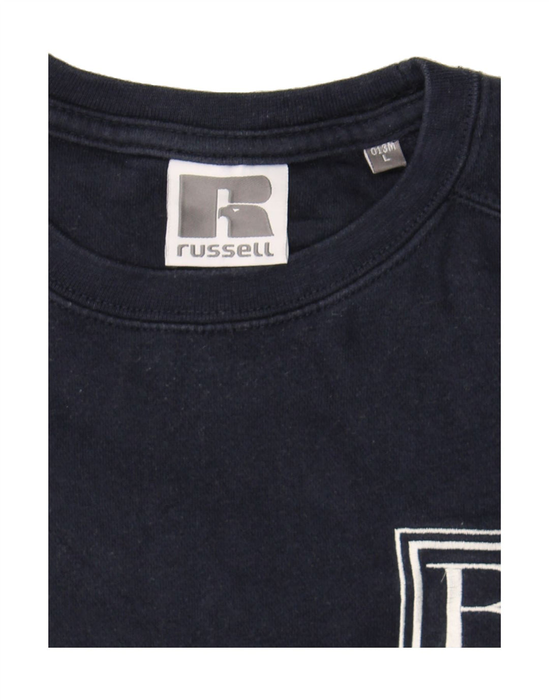 RUSSELL ATHLETIC Mens Sweatshirt Jumper Large Navy Blue Cotton Vintage Russell Athletic and Second-Hand Russell Athletic from Messina Hembry 