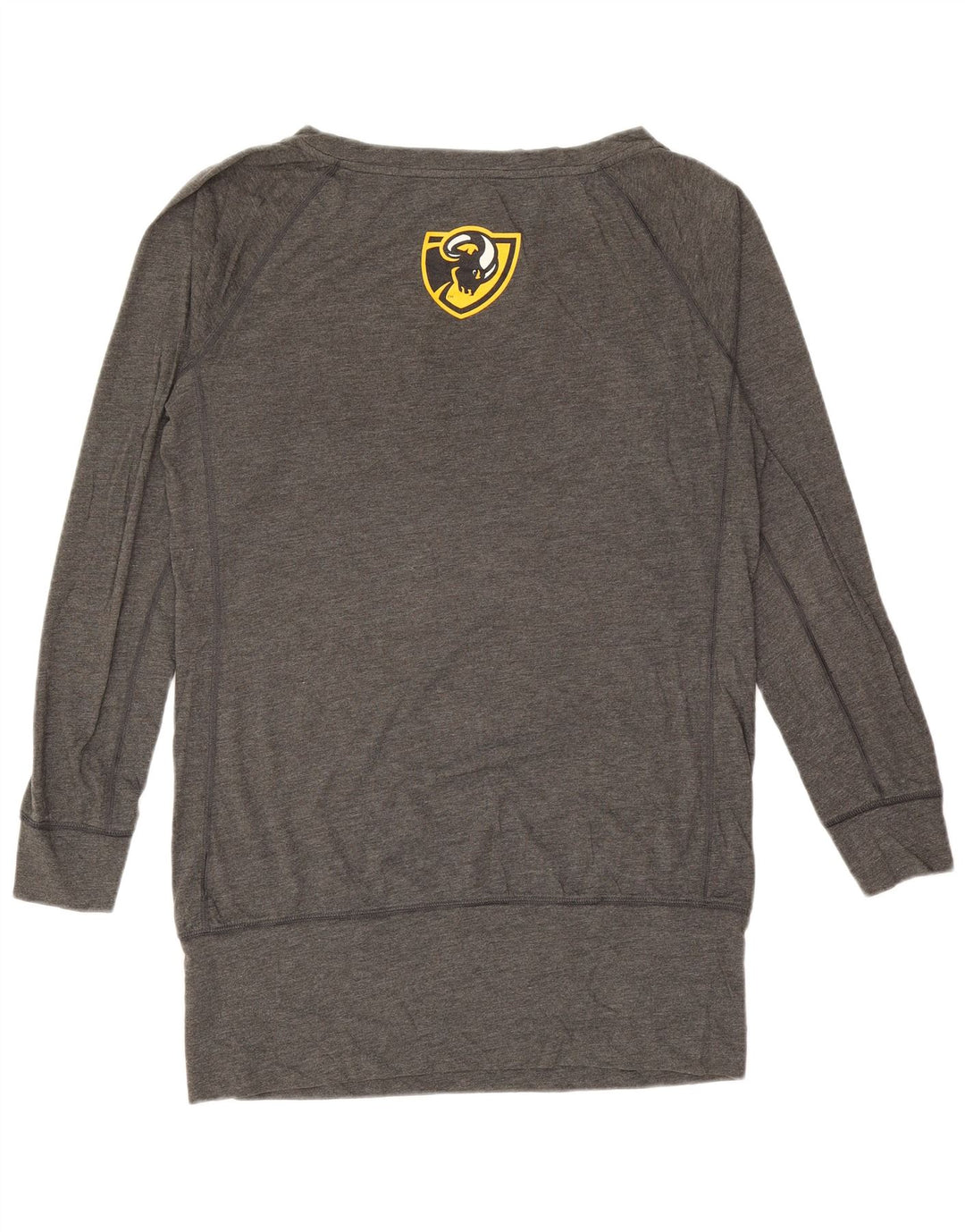 NIKE Donna VCU Rams Graphic Top manica lunga UK 16 Large Grigio Poliestere