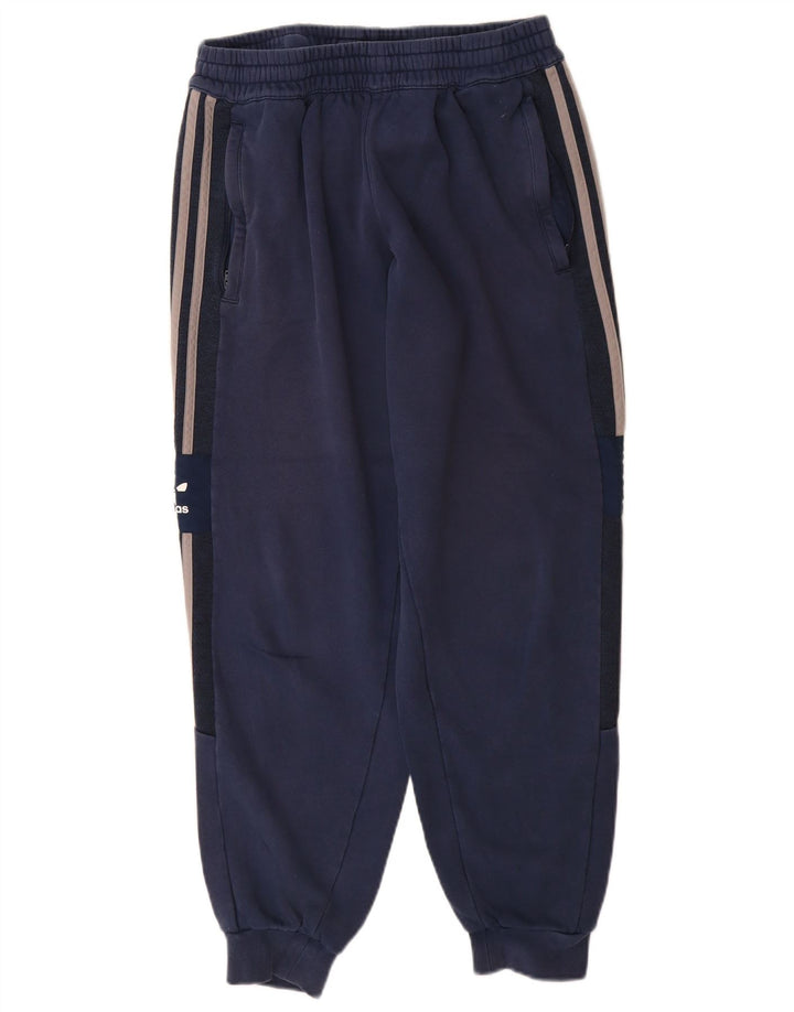 Pantaloni da tuta da uomo Adidas Joggers medi in cotone blu navy