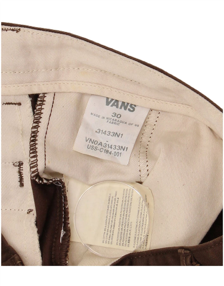 Pantaloni chino dritti da donna VANS W30 L30 in cotone marrone