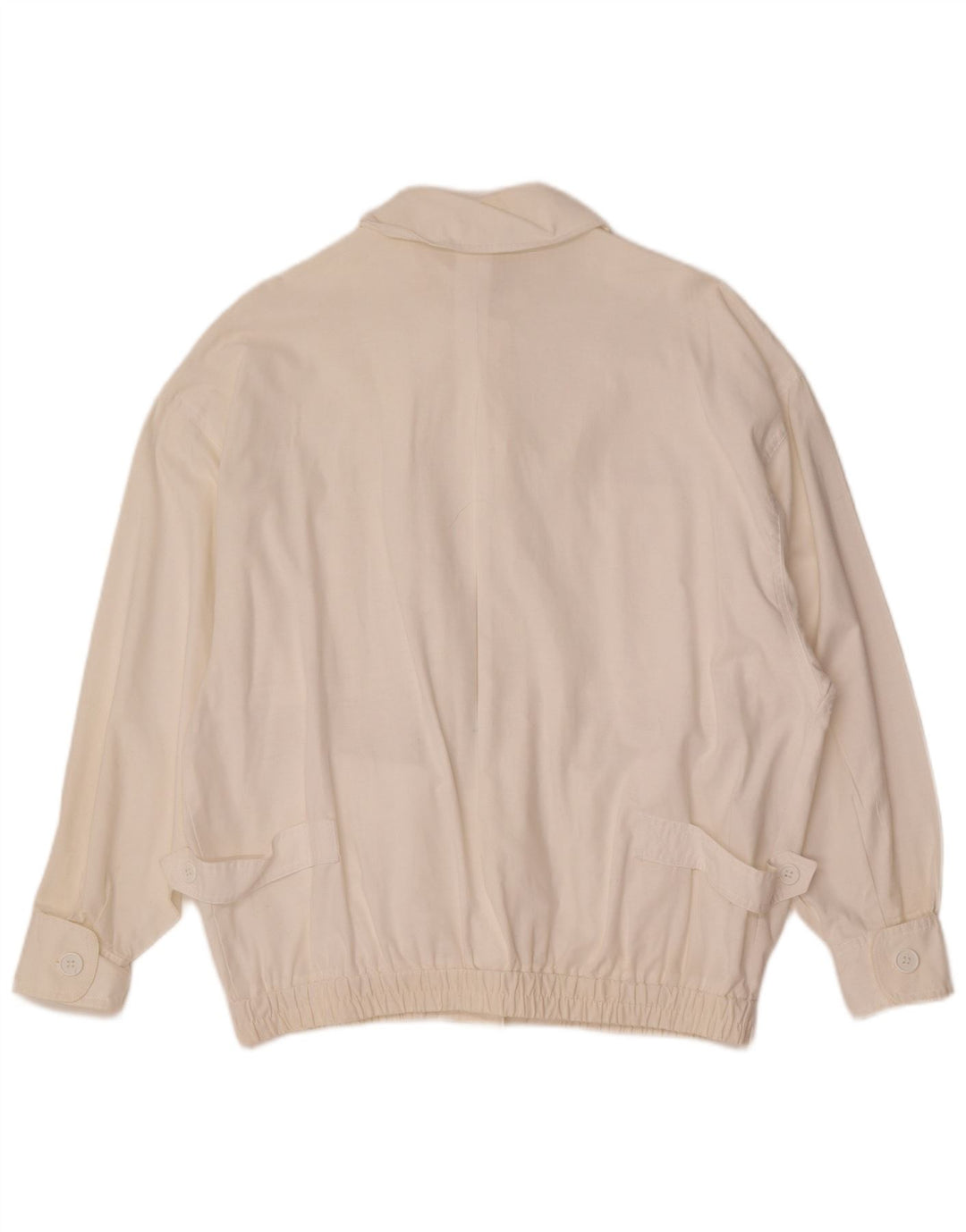 Giacca militare bomber vintage da donna EU 40 bianca media