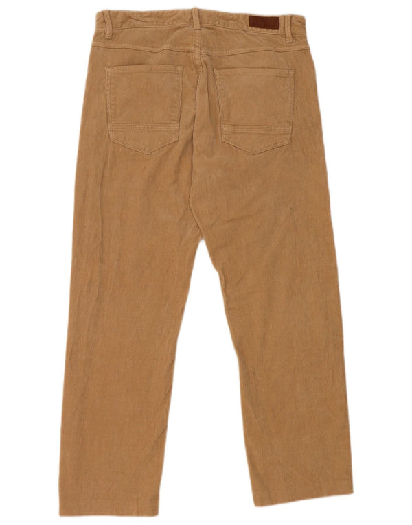 Pantaloni dritti da uomo in velluto a coste Massimo Dutti EU 38 Small W30 L25 Beige