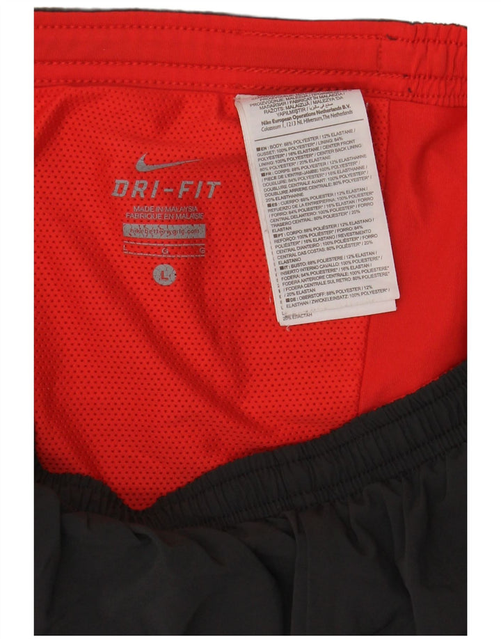 Pantaloncini sportivi Nike Dri Fit da uomo, grandi, in poliestere nero