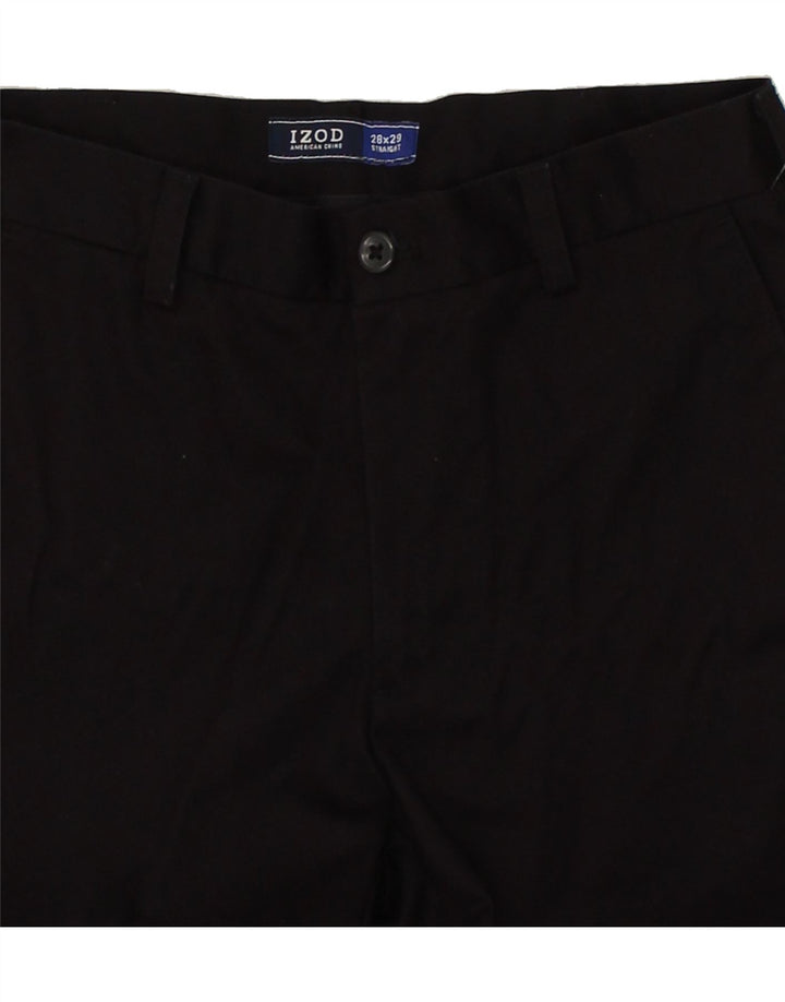 IZOD Mens Slim Chino Trousers W28 L29  Black Cotton | Vintage Izod | Thrift | Second-Hand Izod | Used Clothing | Messina Hembry 