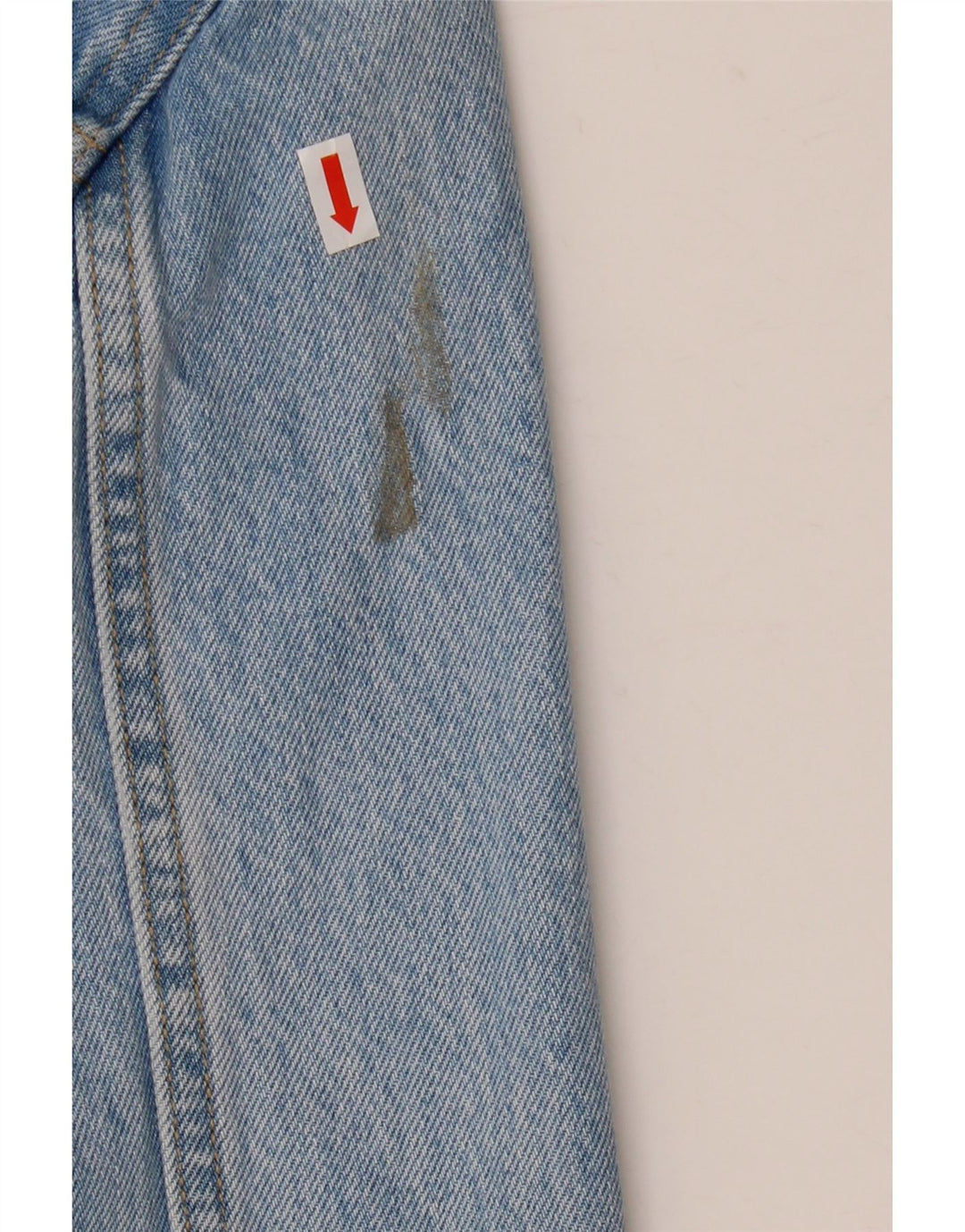 Giacca di jeans corta da donna Levi's UK 16 grande cotone floreale blu