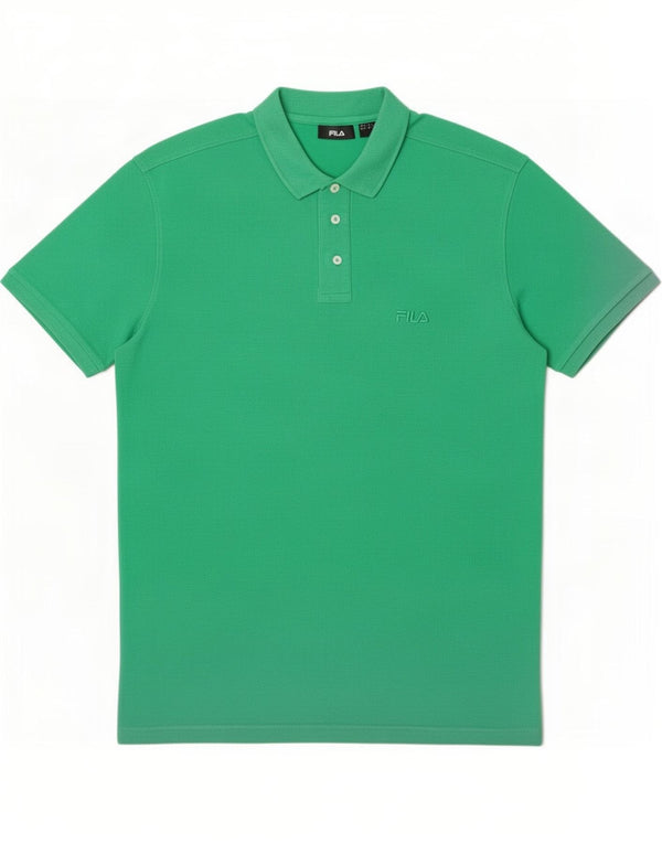 Fila Mens Polo Shirt Large Green Cotton