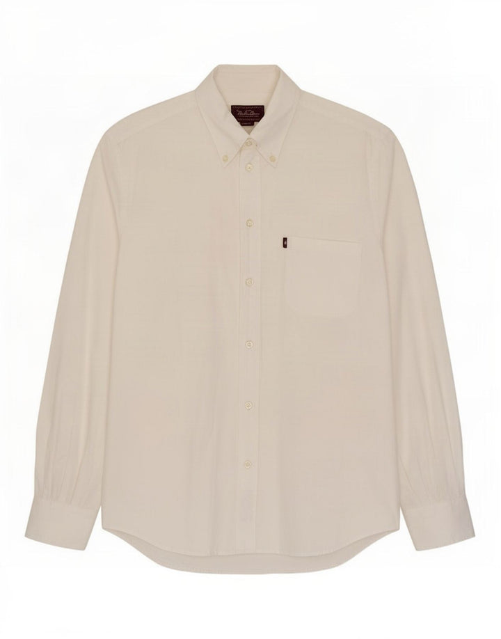 Camicia da uomo Marlboro Classics Large in cotone bianco