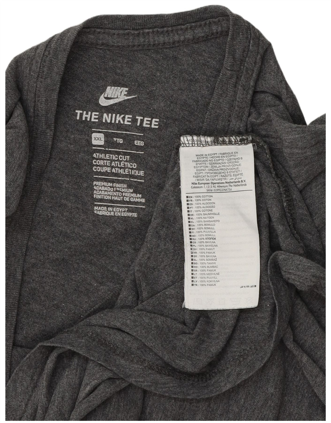 NIKE Mens Graphic T-Shirt Top 2XL Grey Cotton