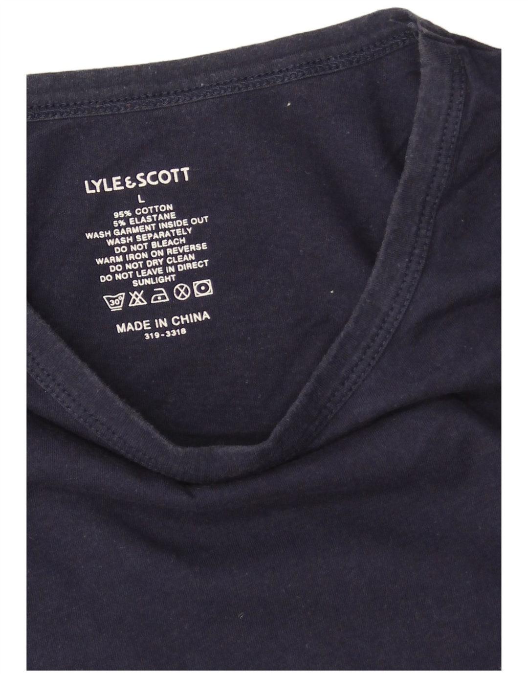 T-shirt da uomo Lyle & Scott Top grande in cotone blu navy