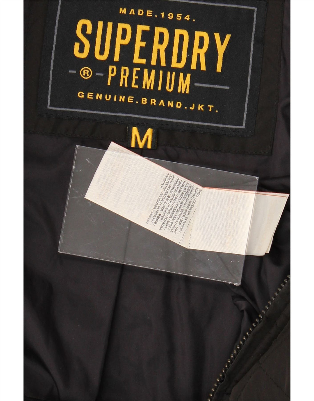 SUPERDRY Womens Quilted Jacket UK 14 Medium Black Polyester Vintage Superdry and Second-Hand Superdry from Messina Hembry 