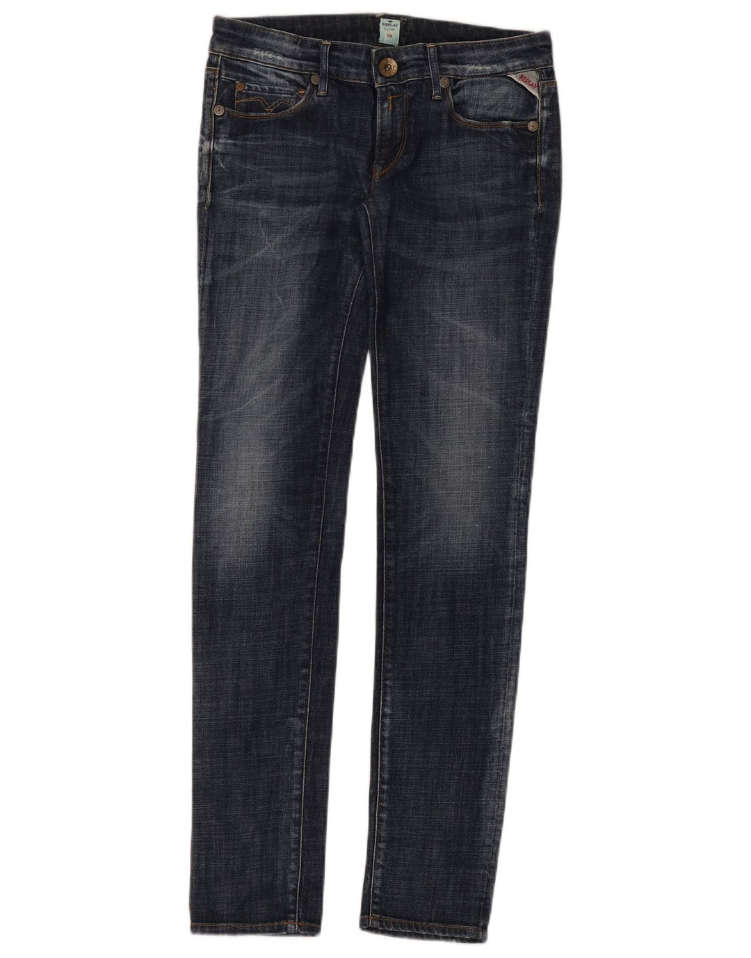 Jeans slim Replay D-Rose da donna W28 L32 cotone blu navy