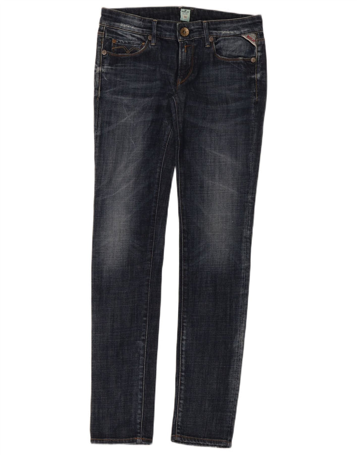 Jeans slim Replay D-Rose da donna W28 L32 cotone blu navy