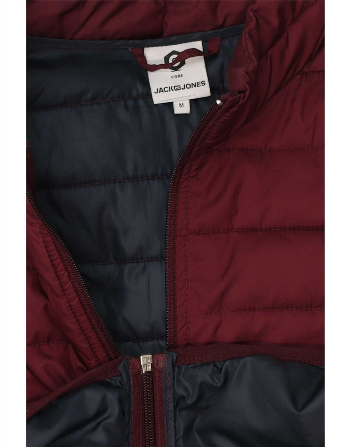 Giacca imbottita da uomo Jack & Jones UK 38 Poliestere bordeaux medio